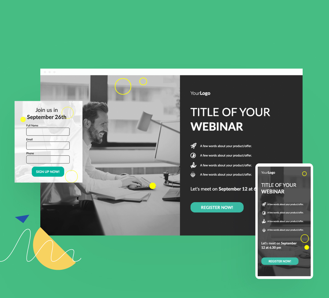 Education landing page templates cover