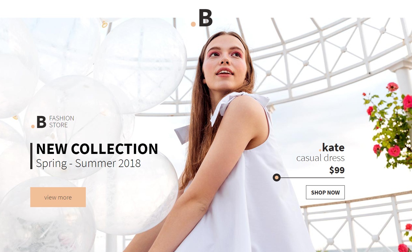 Ecommerce landing page example