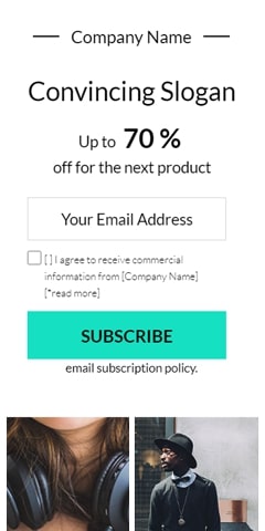Ecommerce mobile page