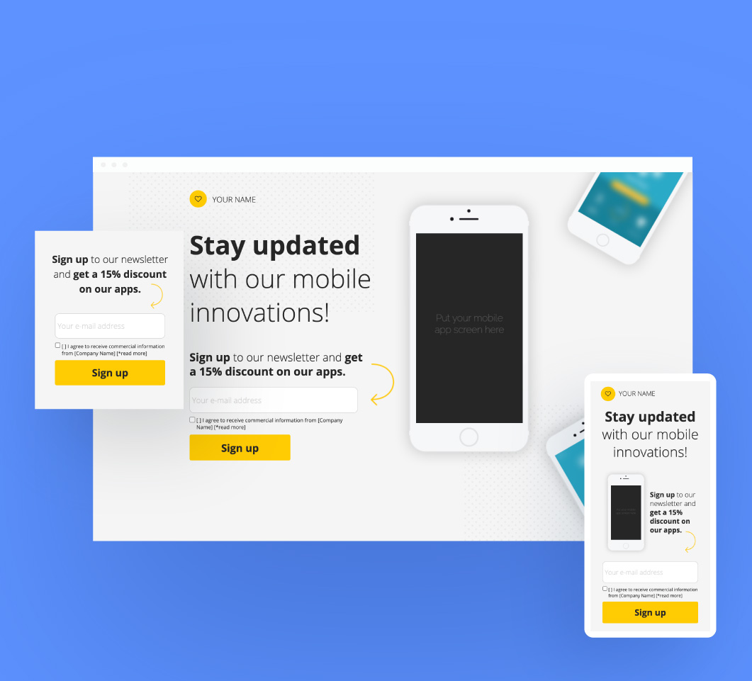 Software landing page templates cover