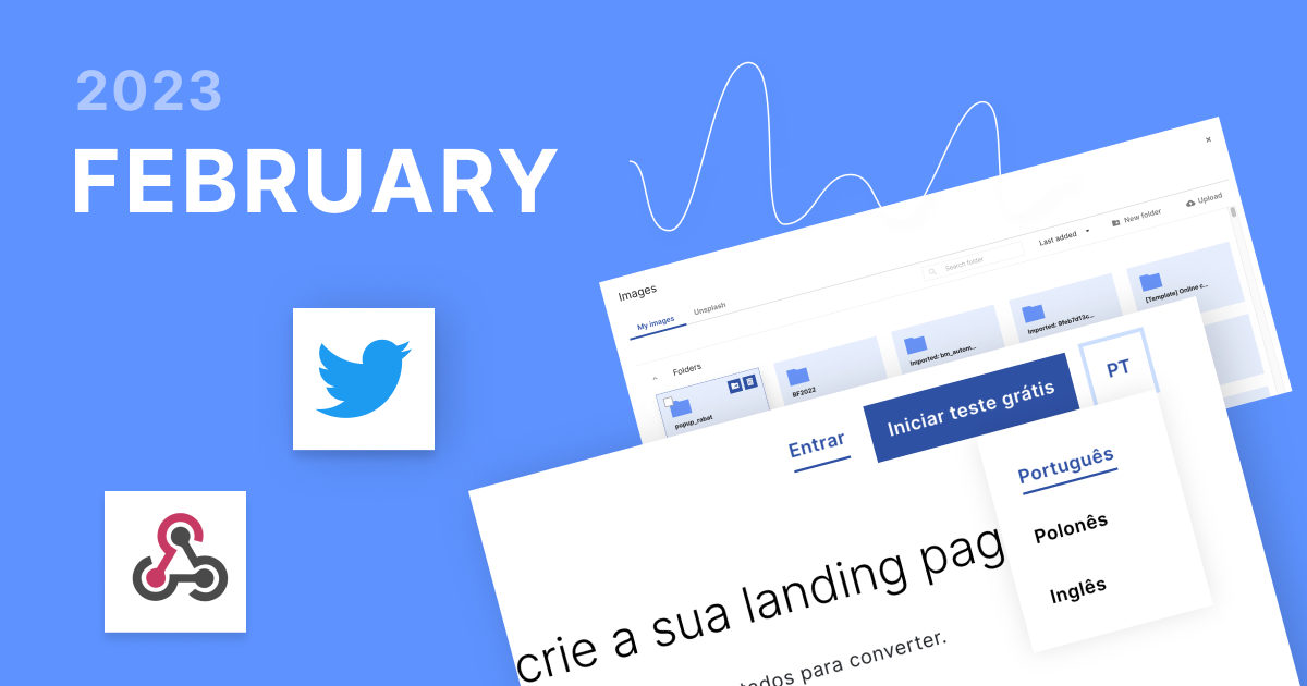 News and updates February 2023 — image widget, Portuguese language, GA4 and Webhook